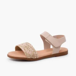 Pisamonas Sandals>Jute Upper Sandals Hook-And-Loop Strap