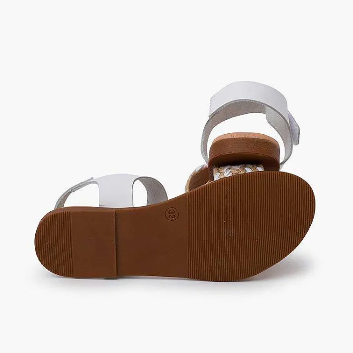 Pisamonas Sandals>Jute Upper Sandals Hook-And-Loop Strap