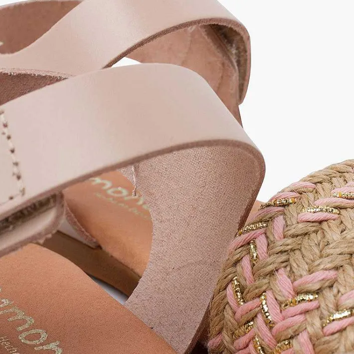 Pisamonas Sandals>Jute Upper Sandals Hook-And-Loop Strap