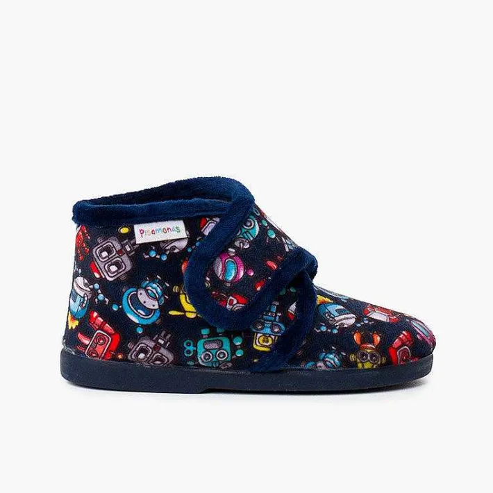 Pisamonas Slippers>Kids Boot Slippers With Drawings