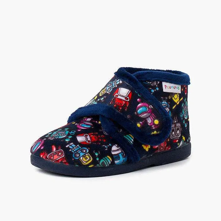 Pisamonas Slippers>Kids Boot Slippers With Drawings