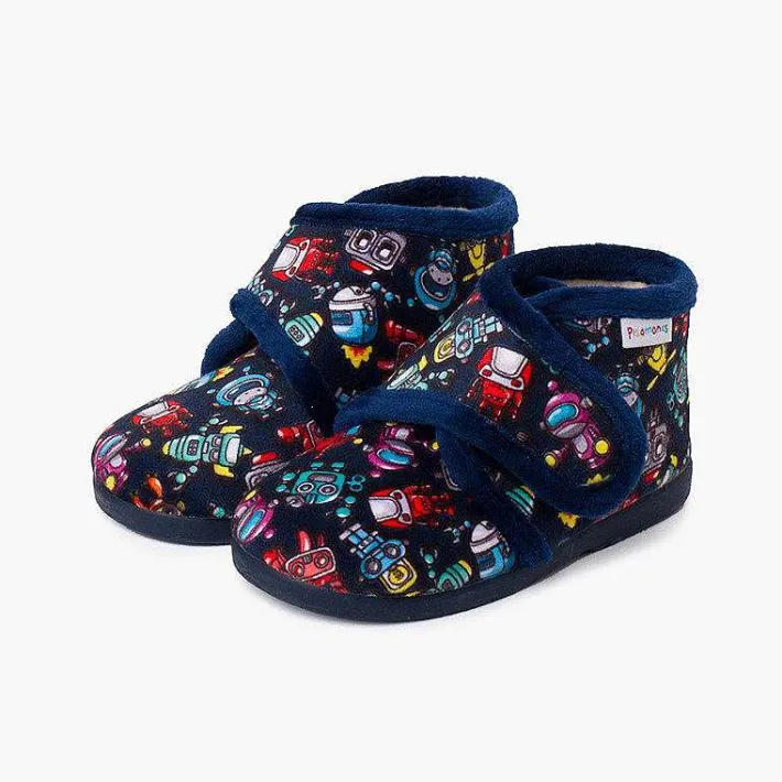 Pisamonas Slippers>Kids Boot Slippers With Drawings