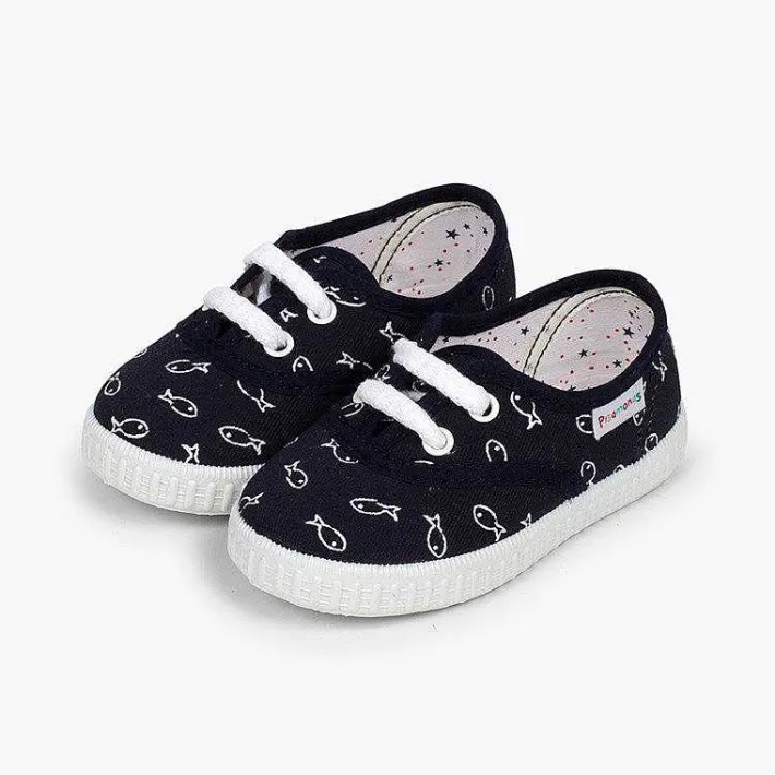 Pisamonas Trainers>Kids' Fish Print Trainers