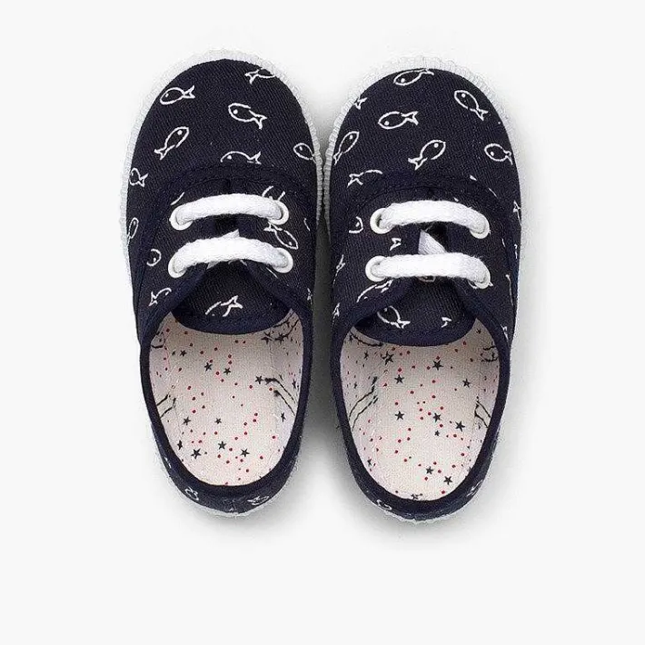 Pisamonas Trainers>Kids' Fish Print Trainers