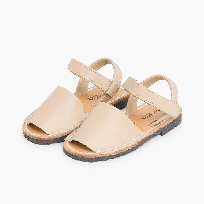 Pisamonas Avarcas Menorcan Sandals>Kids Nappa Avarcas Menorcan Riptape Sandals