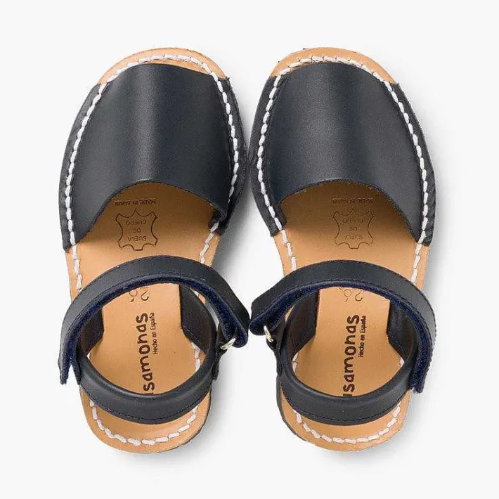 Pisamonas Avarcas Menorcan Sandals>Kids Nappa Avarcas Menorcan Riptape Sandals