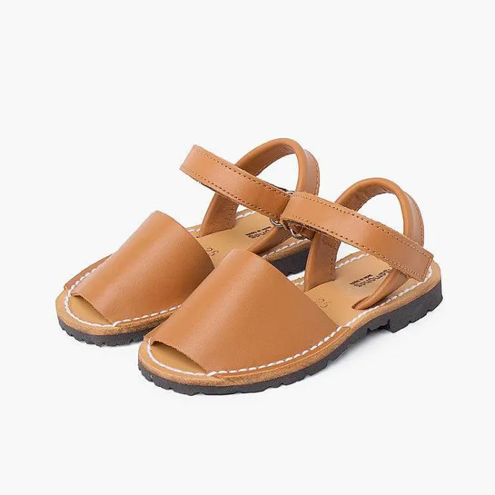 Pisamonas Avarcas Menorcan Sandals>Kids Nappa Avarcas Menorcan Riptape Sandals