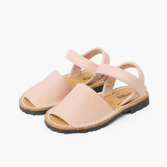 Pisamonas Avarcas Menorcan Sandals>Kids Nappa Avarcas Menorcan Riptape Sandals
