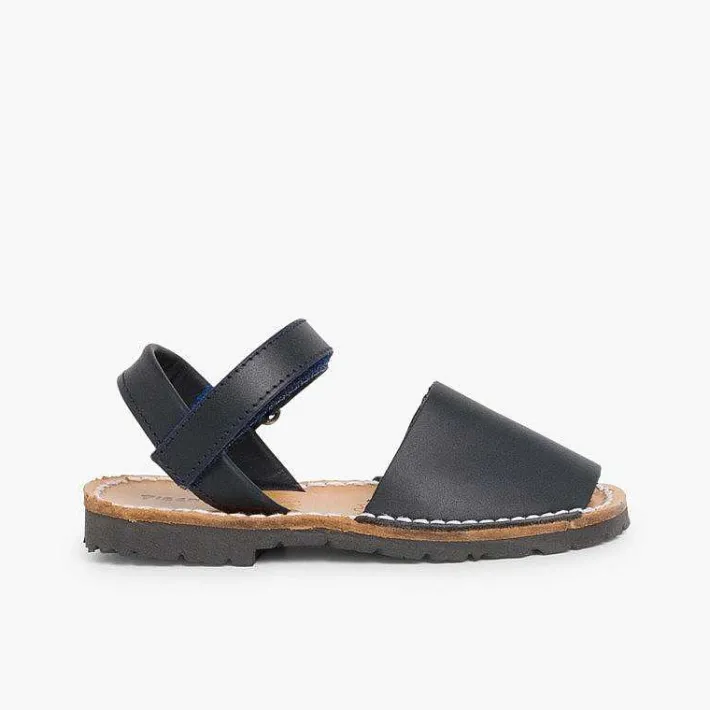 Pisamonas Avarcas Menorcan Sandals>Kids Nappa Avarcas Menorcan Riptape Sandals