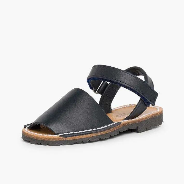 Pisamonas Avarcas Menorcan Sandals>Kids Nappa Avarcas Menorcan Riptape Sandals