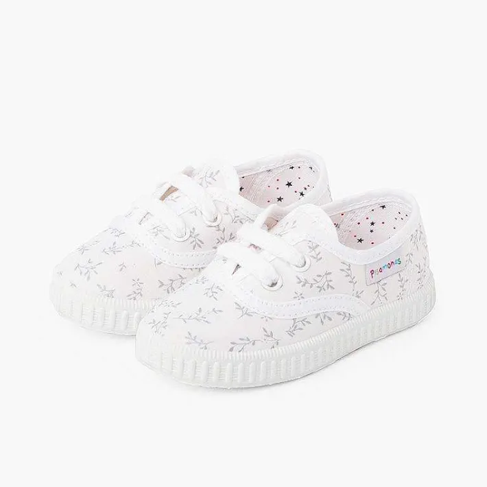Pisamonas Trainers>Kids Patterned Canvas Trainers