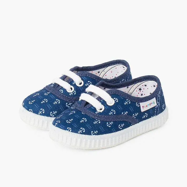 Pisamonas Trainers>Kids Patterned Canvas Trainers