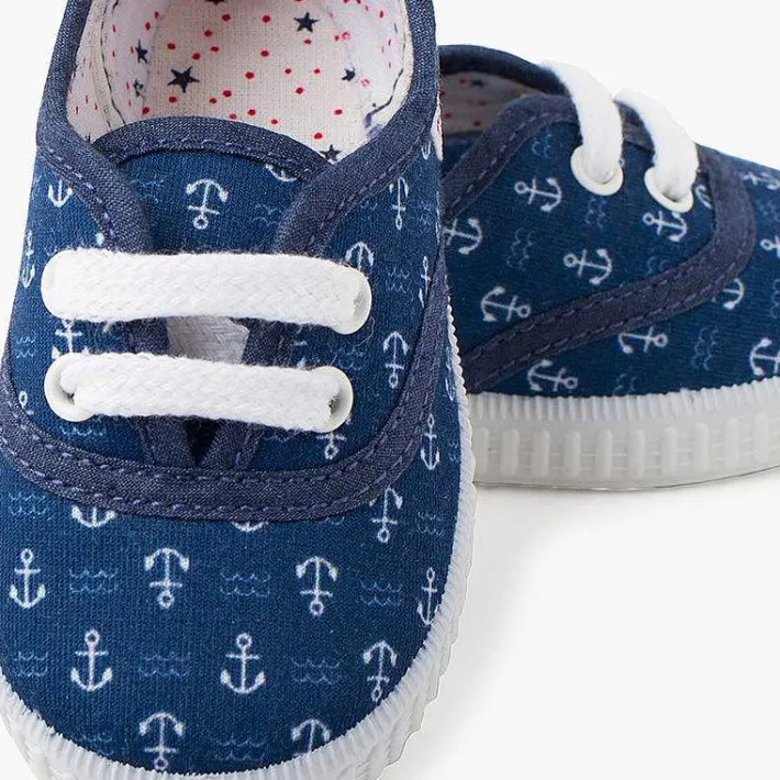Pisamonas Trainers>Kids Patterned Canvas Trainers