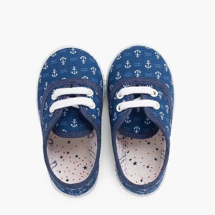 Pisamonas Trainers>Kids Patterned Canvas Trainers
