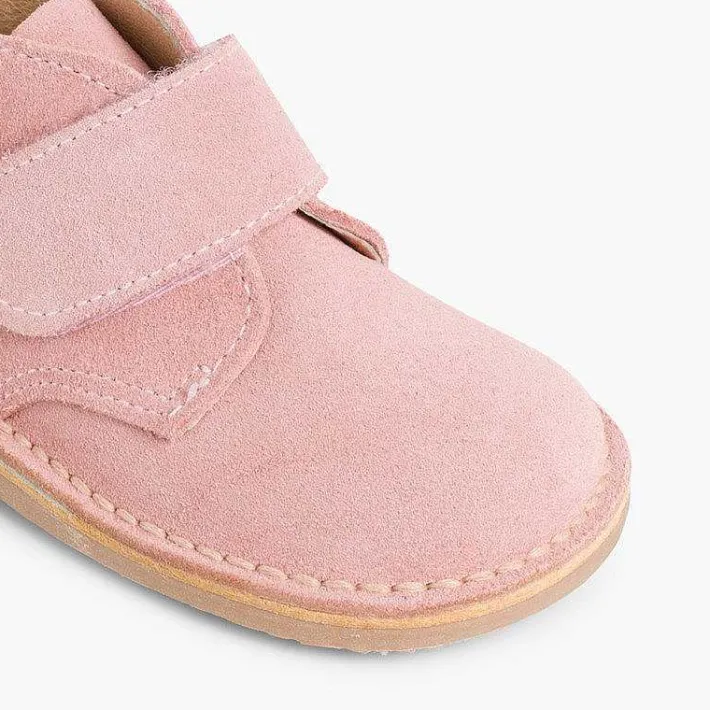 Pisamonas School Shoes>Kids Riptape Suede Desert Boots
