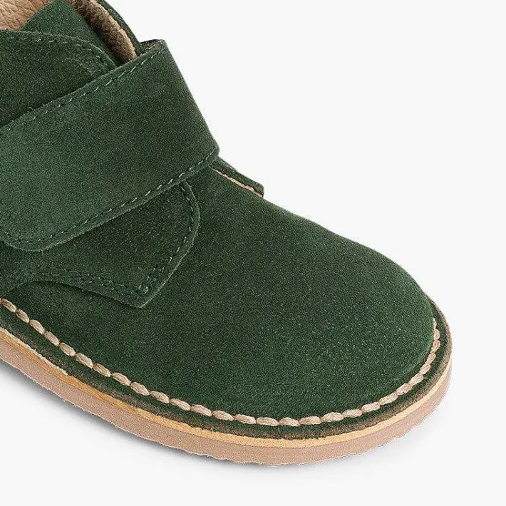 Pisamonas School Shoes>Kids Riptape Suede Desert Boots