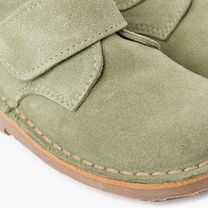 Pisamonas School Shoes>Kids Riptape Suede Desert Boots