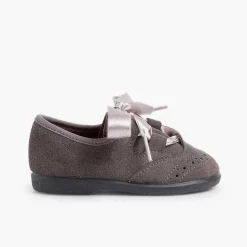 Pisamonas Lace Up Oxfords>Kids Suede Oxford Shoes