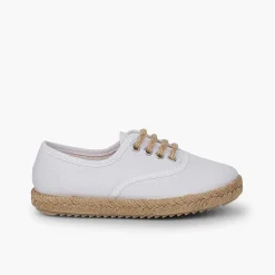 Pisamonas Trainers>Kids' Trainers With Jute Sole And Laces