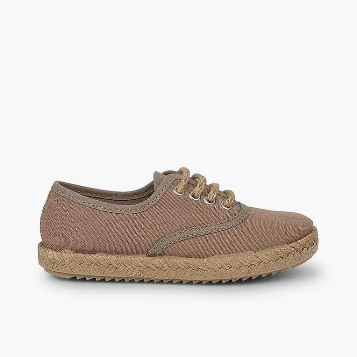 Pisamonas Trainers>Kids' Trainers With Jute Sole And Laces