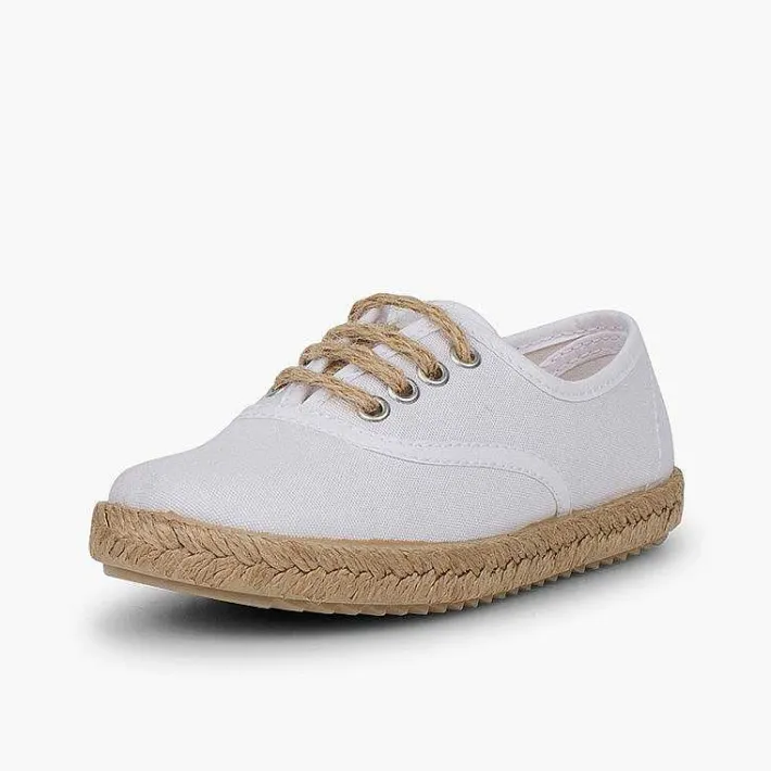 Pisamonas Trainers>Kids' Trainers With Jute Sole And Laces