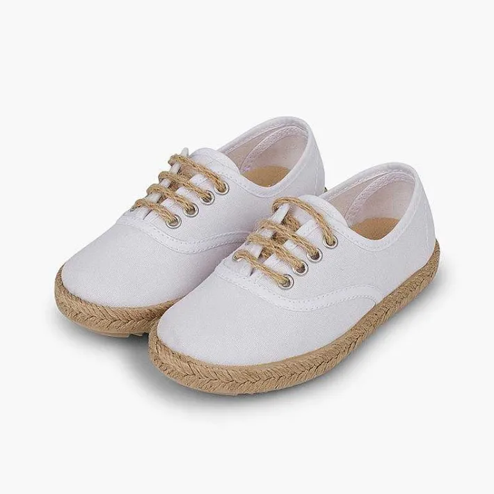 Pisamonas Trainers>Kids' Trainers With Jute Sole And Laces