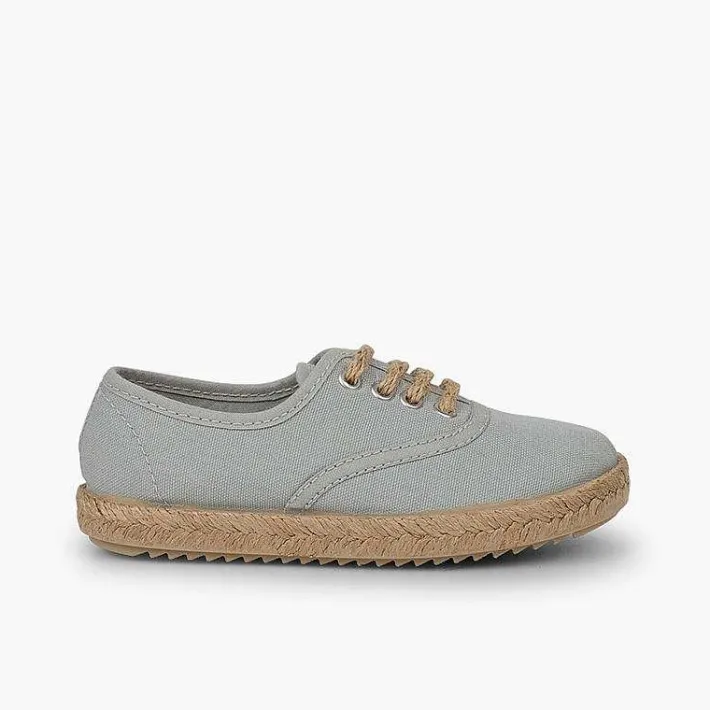 Pisamonas Trainers>Kids' Trainers With Jute Sole And Laces