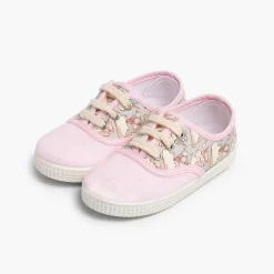 Pisamonas Trainers>Lace-Up Canvas Trainers Animal Prints