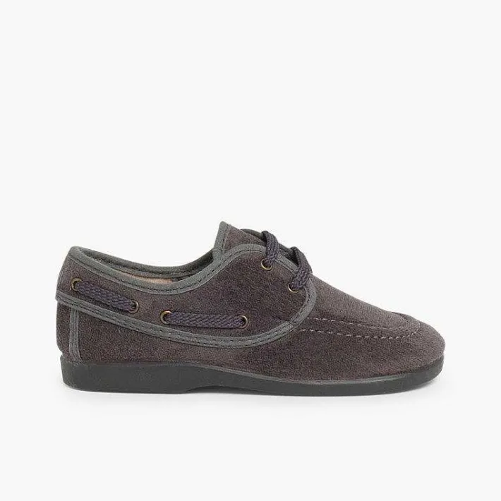 Pisamonas Boat Shoes>Lace-Up Faux Suede Boat Shoes