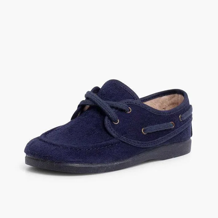 Pisamonas Boat Shoes>Lace-Up Faux Suede Boat Shoes