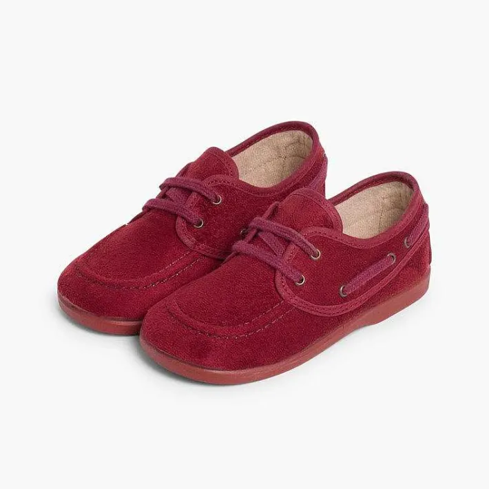 Pisamonas Boat Shoes>Lace-Up Faux Suede Boat Shoes