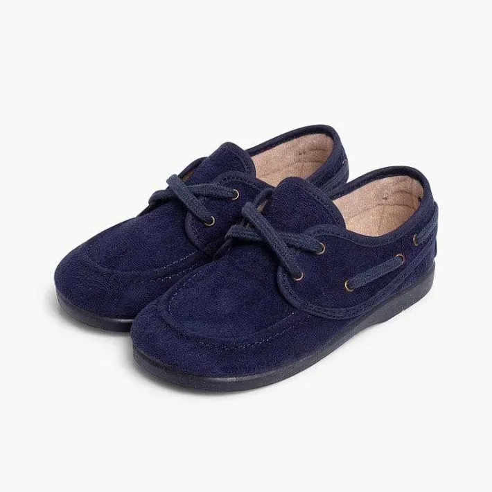 Pisamonas Boat Shoes>Lace-Up Faux Suede Boat Shoes
