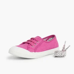Pisamonas Trainers>Lace-Up Rubber Toe Cap Canvas Trainers