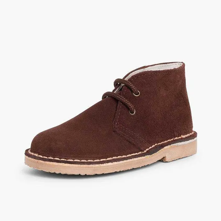 Pisamonas School Shoes>Lace-Up Safari Desert Boots