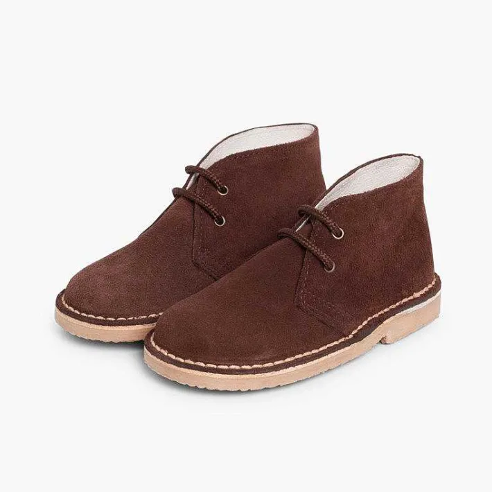 Pisamonas School Shoes>Lace-Up Safari Desert Boots