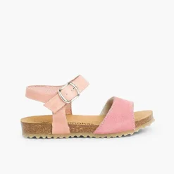 Pisamonas Sandals>Leather And Suede Sandals With Buckles