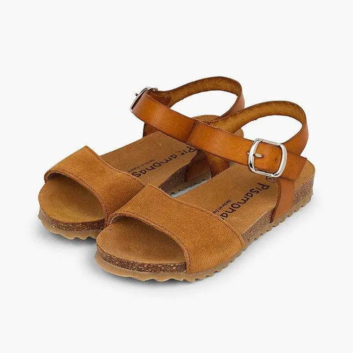 Pisamonas Sandals>Leather And Suede Sandals With Buckles