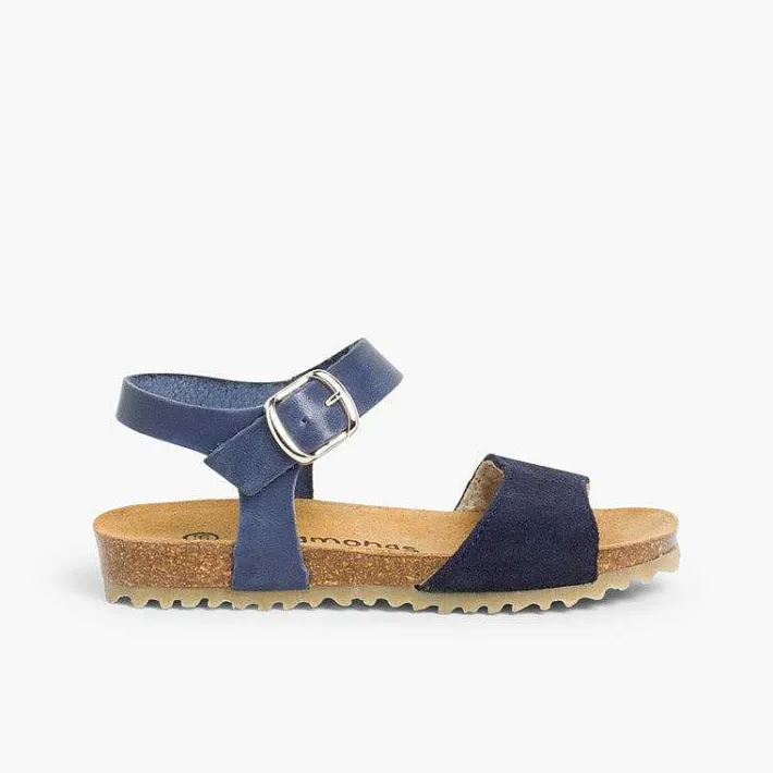 Pisamonas Sandals>Leather And Suede Sandals With Buckles