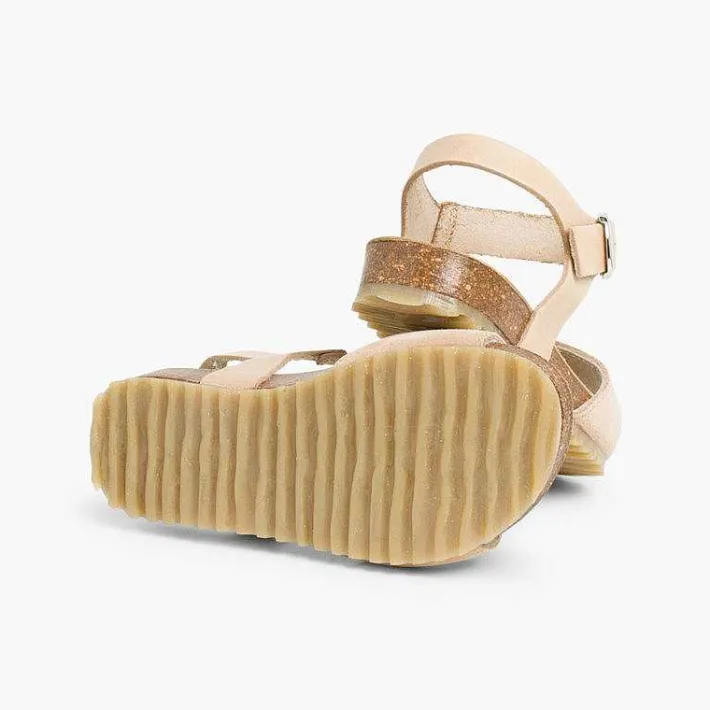 Pisamonas Sandals>Leather And Suede Sandals With Buckles