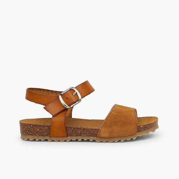 Pisamonas Sandals>Leather And Suede Sandals With Buckles