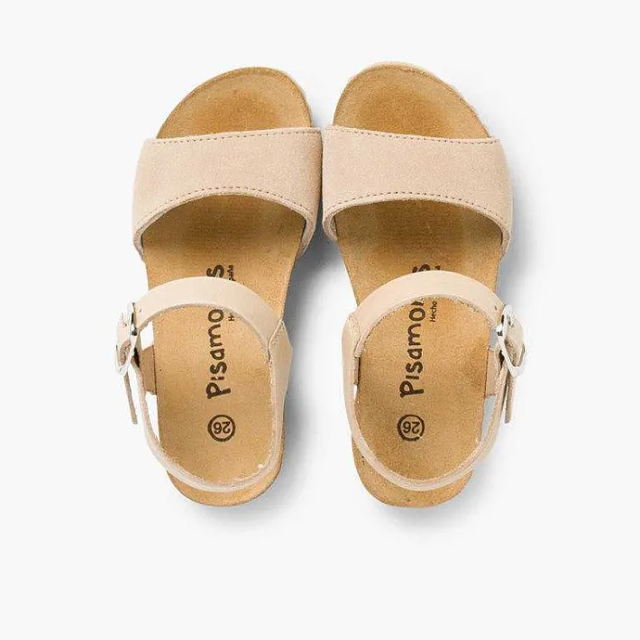 Pisamonas Sandals>Leather And Suede Sandals With Buckles