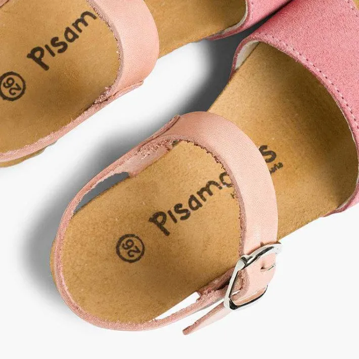 Pisamonas Sandals>Leather And Suede Sandals With Buckles