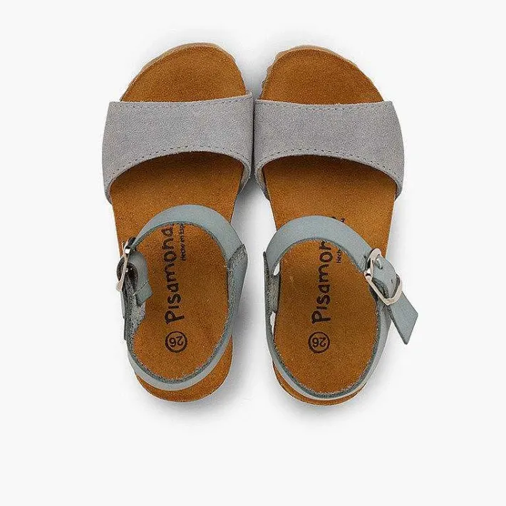 Pisamonas Sandals>Leather And Suede Sandals With Buckles