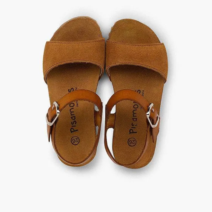 Pisamonas Sandals>Leather And Suede Sandals With Buckles