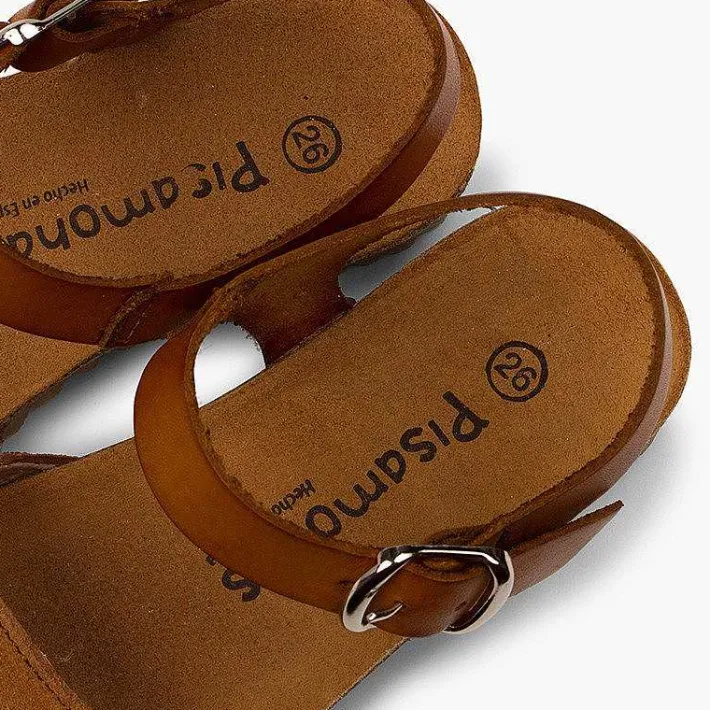 Pisamonas Sandals>Leather And Suede Sandals With Buckles
