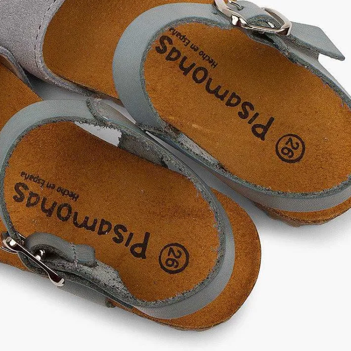 Pisamonas Sandals>Leather And Suede Sandals With Buckles