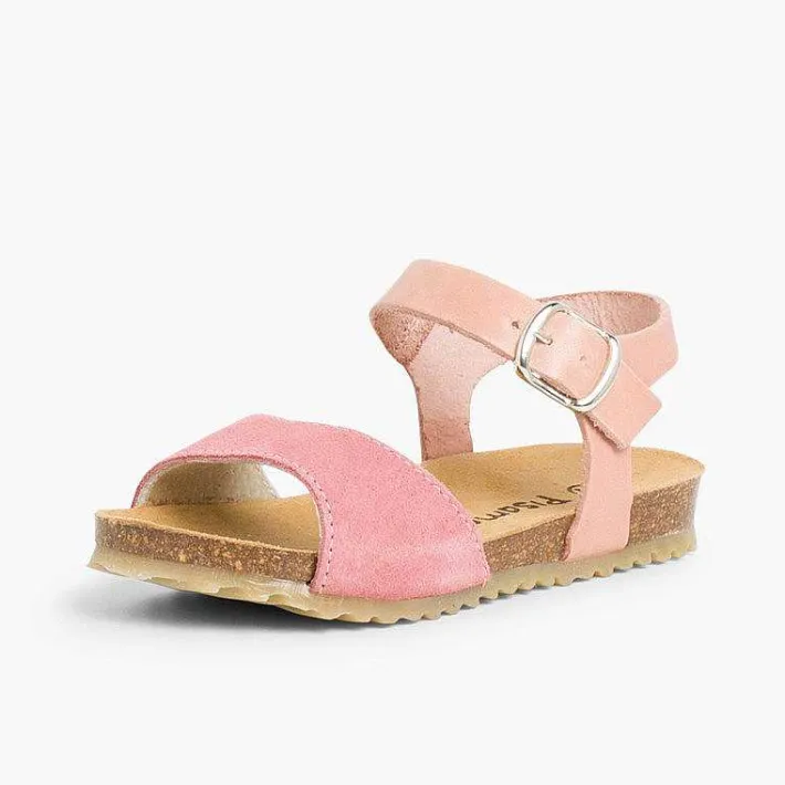 Pisamonas Sandals>Leather And Suede Sandals With Buckles