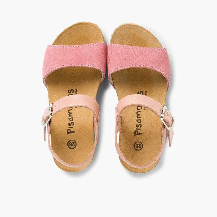 Pisamonas Sandals>Leather And Suede Sandals With Buckles