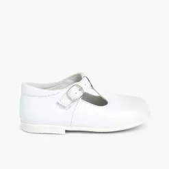 Pisamonas T-Bar Shoes>Leather Buckle Up T-Bar Shoes