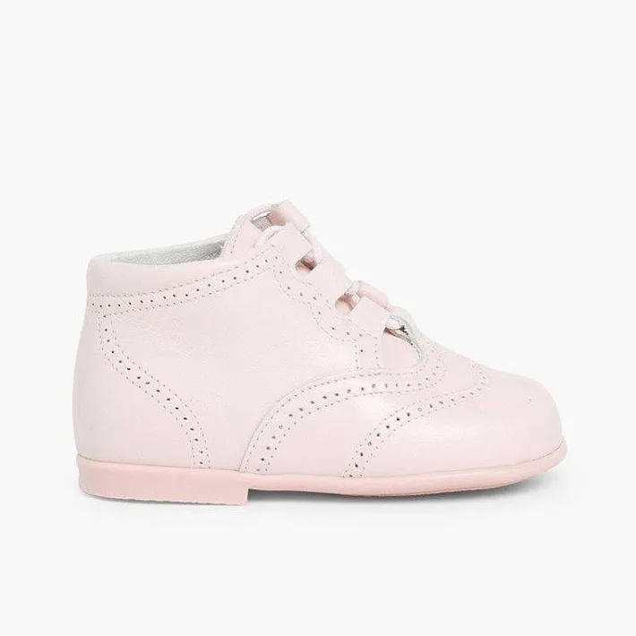 Pisamonas Lace Up Oxfords>Leather Lace-Up Oxford Booties